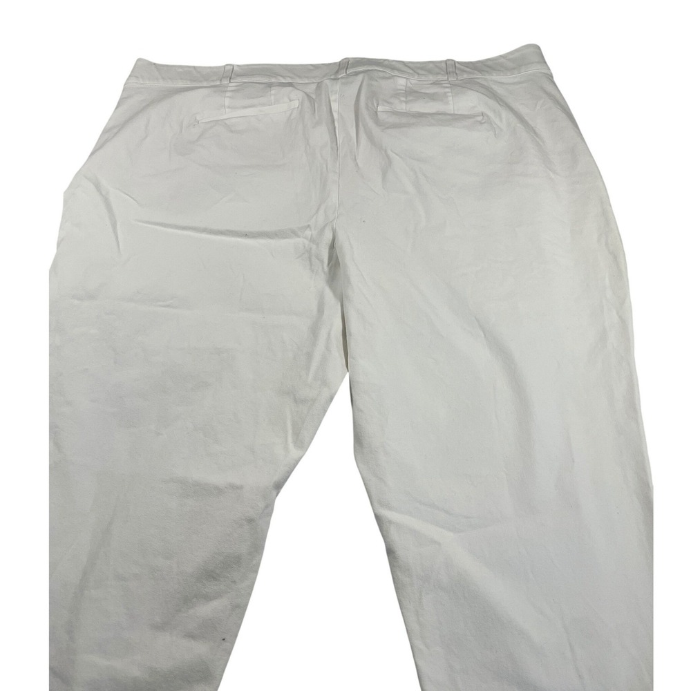 Lane Bryant Womens The Allie Capri Pants Size 28 4X White Casual Scalloped Hem - Picture 2 of 7